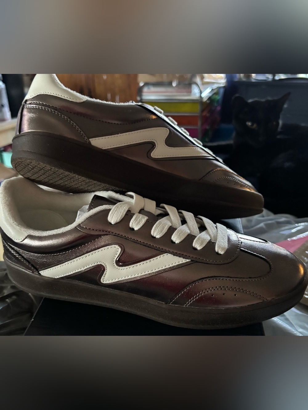 Madden Girl Pewter Multi GIIA Sneaker ladies sz 8.5